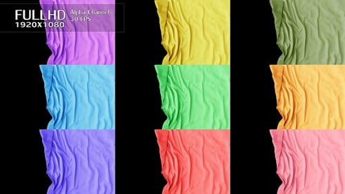Colorful Cloth Roll Up Reveal Transitions