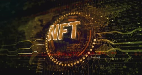 Digitales Konzept der NFT-Symbolschleife für nicht fungible Token
