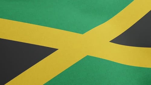 Jamaica National Flag Waving Seamless Loop