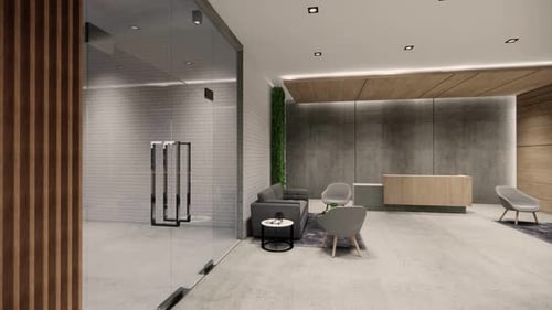 Interior Empty Modern Loft Office open space modern office