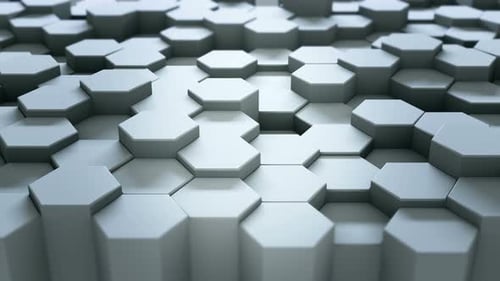 Geometric Hexagon Background with Pulsating Motion
