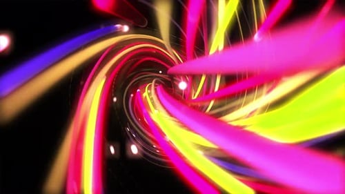 4 K Multicolor Strings Lines Twisting 00730