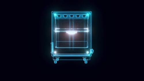 Empty Display Cooler Fridge Hologram Hd