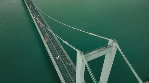 Türkei Istanbul Bosporus Brücke Luftaufnahme