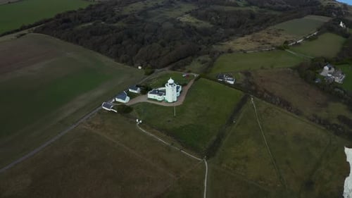 Leuchtturm in Südvorland an den White Cliffs von Dover, England