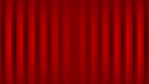 Velvet Red Curtain Stage Opening and Closing Animation
