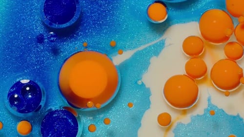 Colorful Liquid Bubbles Macro Abstract