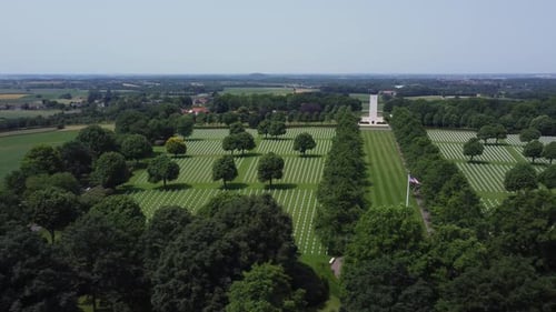 White Crosses at American Military Cemetery in the Netherlands