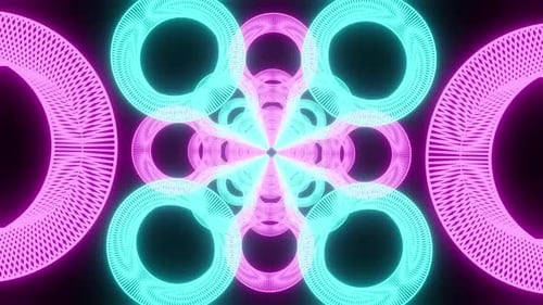 Ring Futuristic Tunnel Vj Loop Background 4K