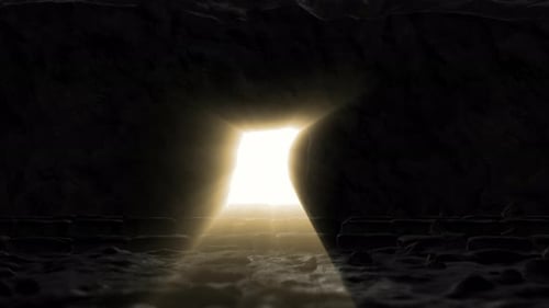 Dramatic Empty Tomb Opening Light Reveal