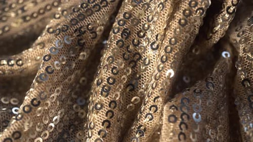 Tissu à paillettes dorées Slider Shot