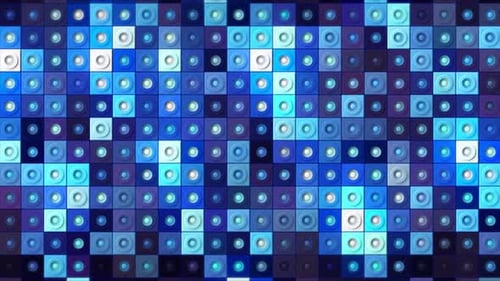 Colorful Flashing Background of Squares with Dots