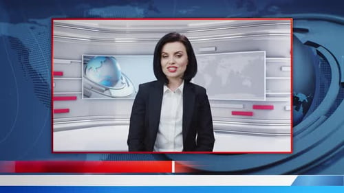 Breaking News with Female TV Presenter
