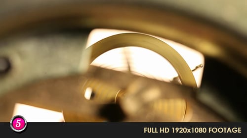 Clock Mechanism Close Up View of Gears