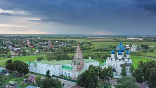 Aerial View on Kremlin in Suzdal Russia
