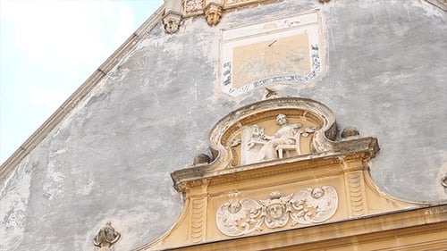 Solar Clock On Building
