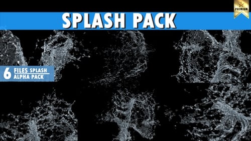 Realistic Water Splashes Alpha Channel Pack
