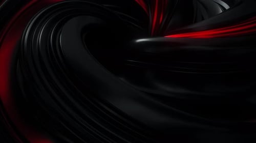 Abstract Twisted Black Formation Background With Red Streaks Loop