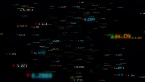 Abstract Digital Data Flow with Financial Market Numbers