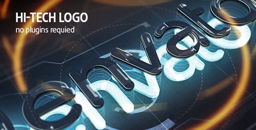 Futuristic Digital Tech Logo Intro