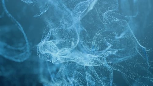 Flowing particles with smoke shape