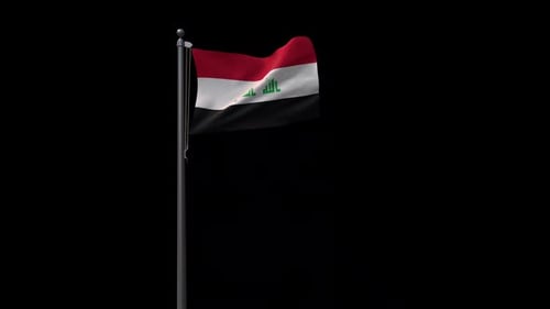 Irak-Flagge mit Alpha 2K