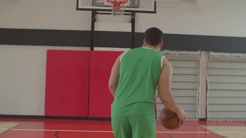 Black Basketball Player Making Step Back Jump Shot