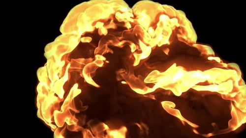 Realistic Fire Burst Transition Element