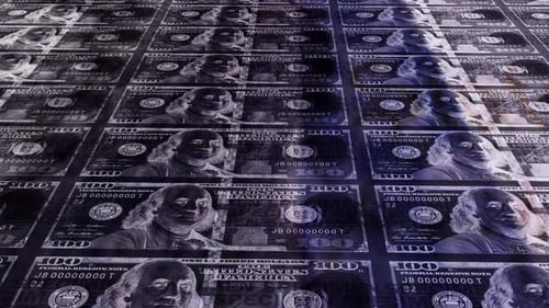 Digital Scan of One Hundred Dollar Bills Security Effect