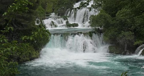 Skradin's Waterfall, Skradinski Buk, Krka Natural Park, Near Sibenik in Damaltia, Croatia