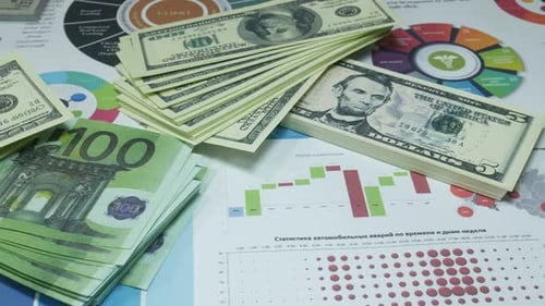 Money and Financial Reports on Desk