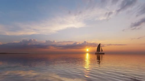 Sunset Ocean Background Loopable