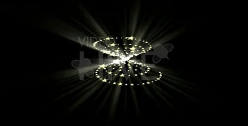 Abstract Glowing Star Particle Reveal