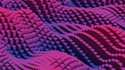 Abstract Geometric Cubes Wave Motion Background Loop