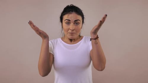 Female Shows Emotion Chagrin