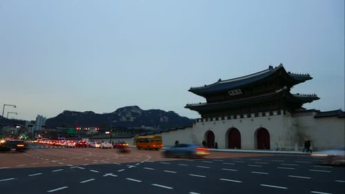 Beautiful gyeongbokgung palace in Seoul South Korea