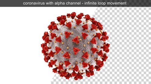 Coronavirus Covid-19 mit Alpha-Kanal