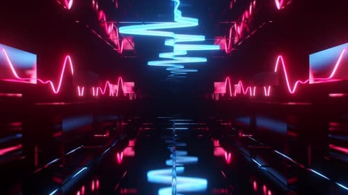 Bunter Neonlicht-Konzert-Hintergrund