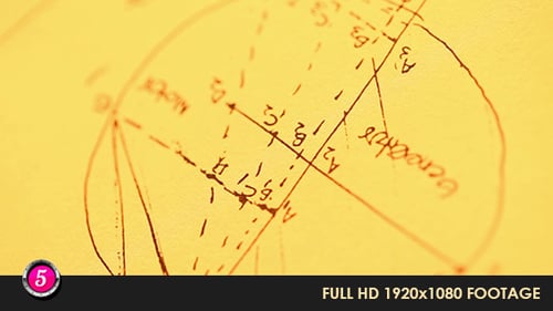 Detailed Math Sketch with Geometrical Problem