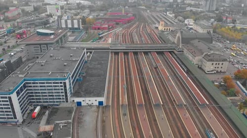 Luftaufnahme vom Bahnhof
