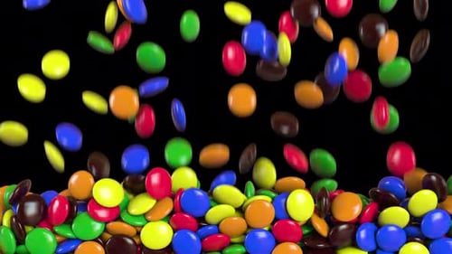 Vibrant Candies Falling Animation for Sweet Celebrations