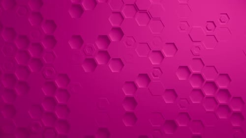 Pink Abstract Hexagon Geometric Surface Seamless Loop UHD