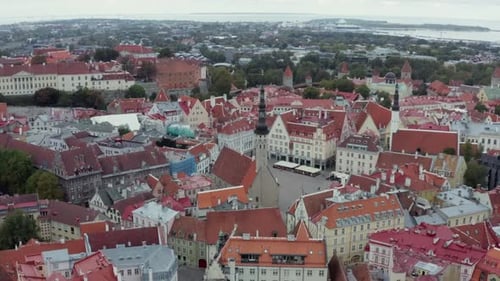 Aerial View Tallinn Estonia