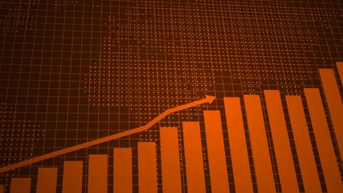 Animación de gráficos empresariales en color marrón