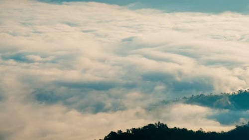 Fog Moving Over Mountain