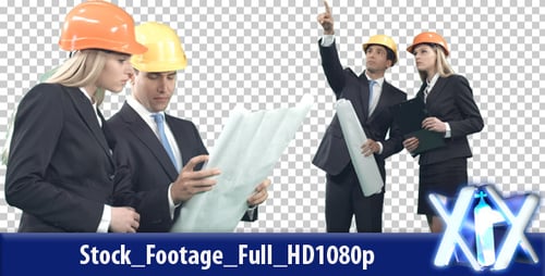 Architects Examine Blueprints Together in Studio Setting