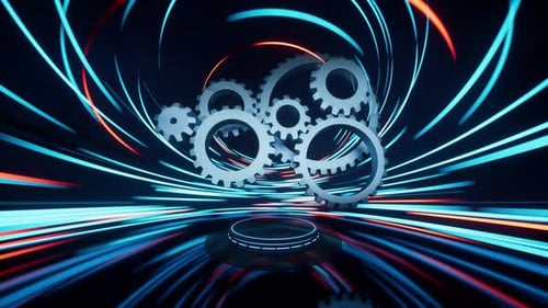 Mechanical gears belt with spin lines