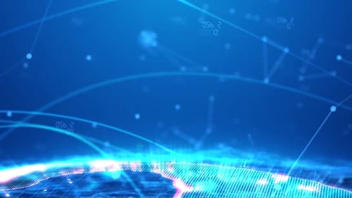 Un globe numérique se présente sous la forme d'un hologramme émettant un effet lumineux