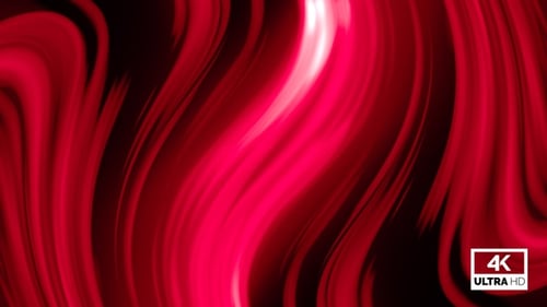 Abstract Fluid Red Wavy Lines Background Animation
