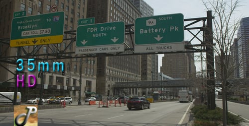 New York City Downtown Sign